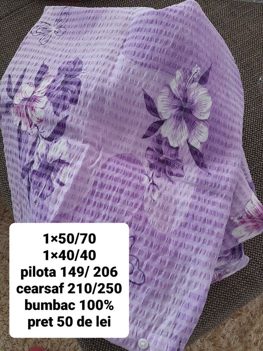 Lenjerie de pat 1 persoana si pilota