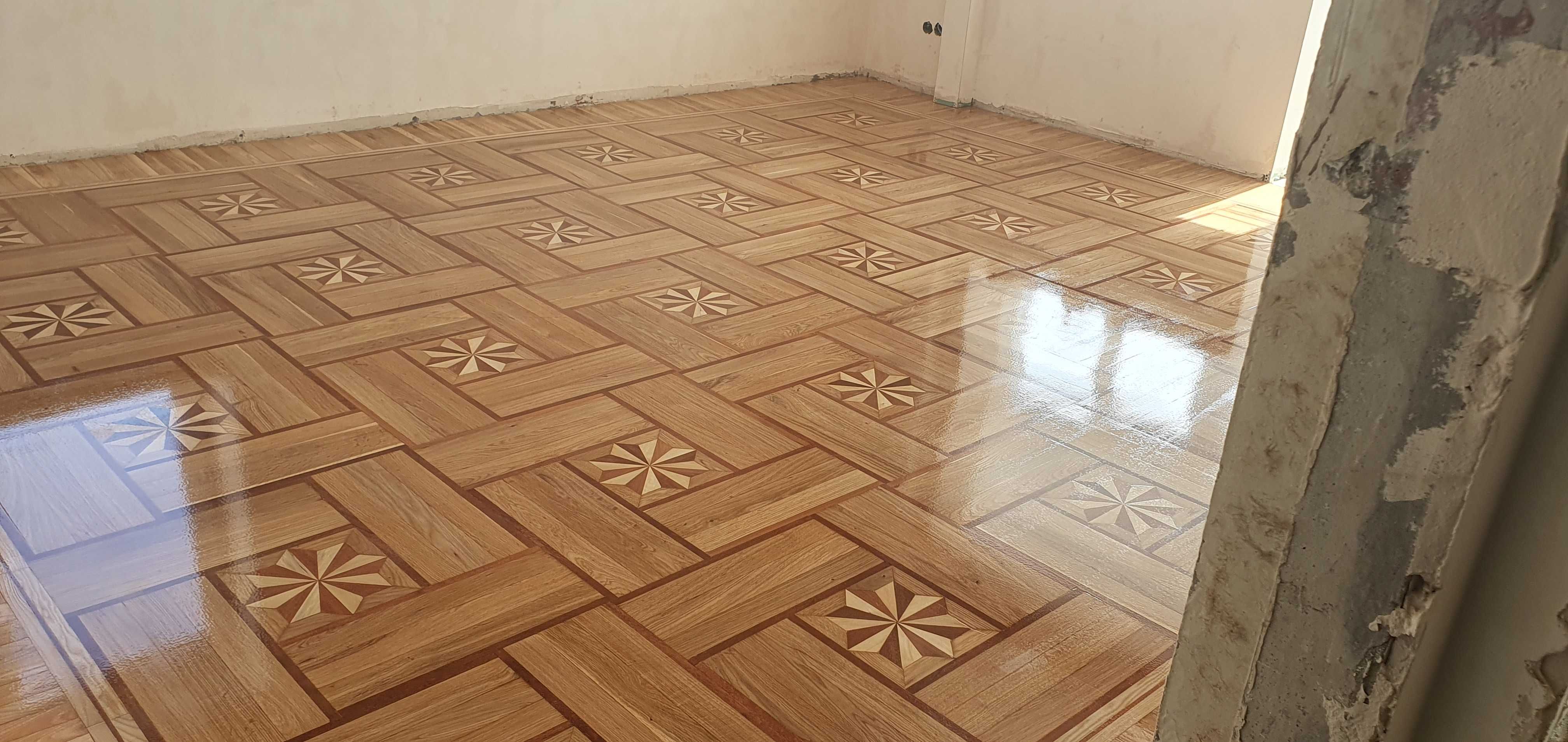 Укладка паркетета , ламината