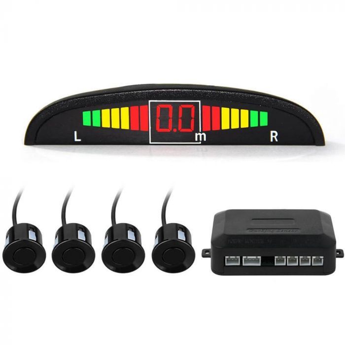 Senzori parcare cu display LED SW888 Negru / Alb / Gri