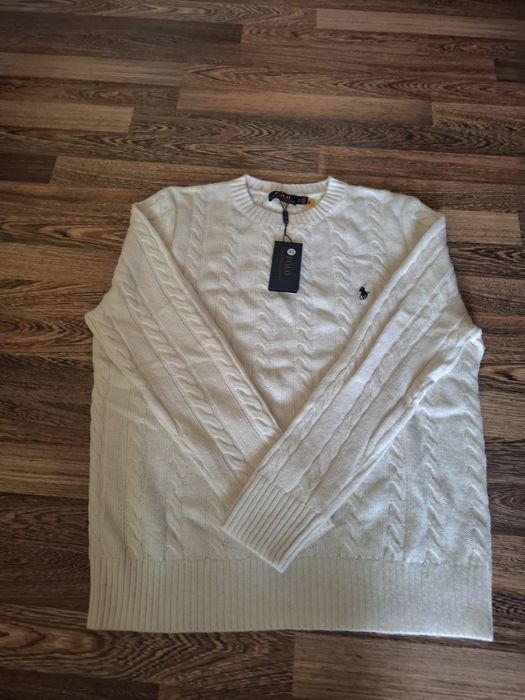 Pulover Polo Ralph Lauren sweater alb marime XL