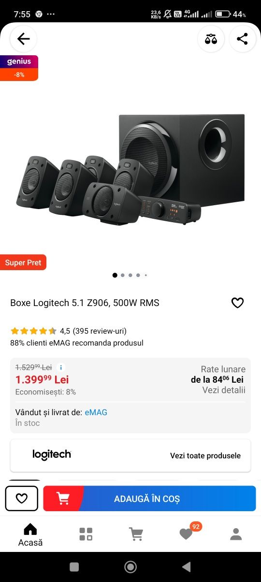 Logitech z906  5.1 500w