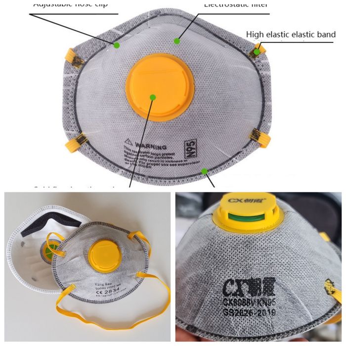 Респиратор Маска Многоразовый от пыли GB2626 KN95 Оригинал ОПТОМ