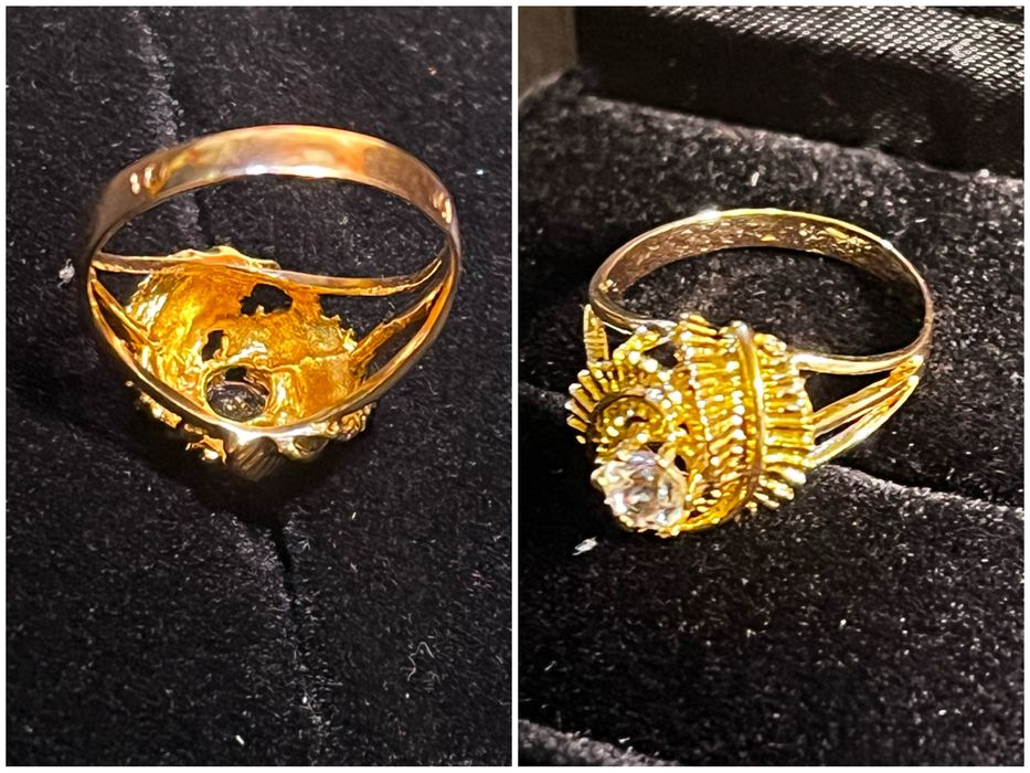 Златен пръстен циркон zlaten prasten gold 585 14 карата