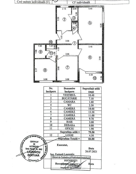 Apartament 4 camere Brancoveanu