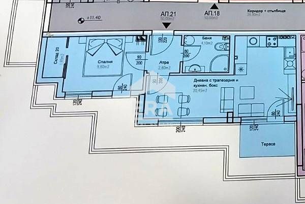 Продава се Двустаен апартамент в Кърджали, Възрожденци - 59 кв.м за 1037 €/кв.м - Снимка #3