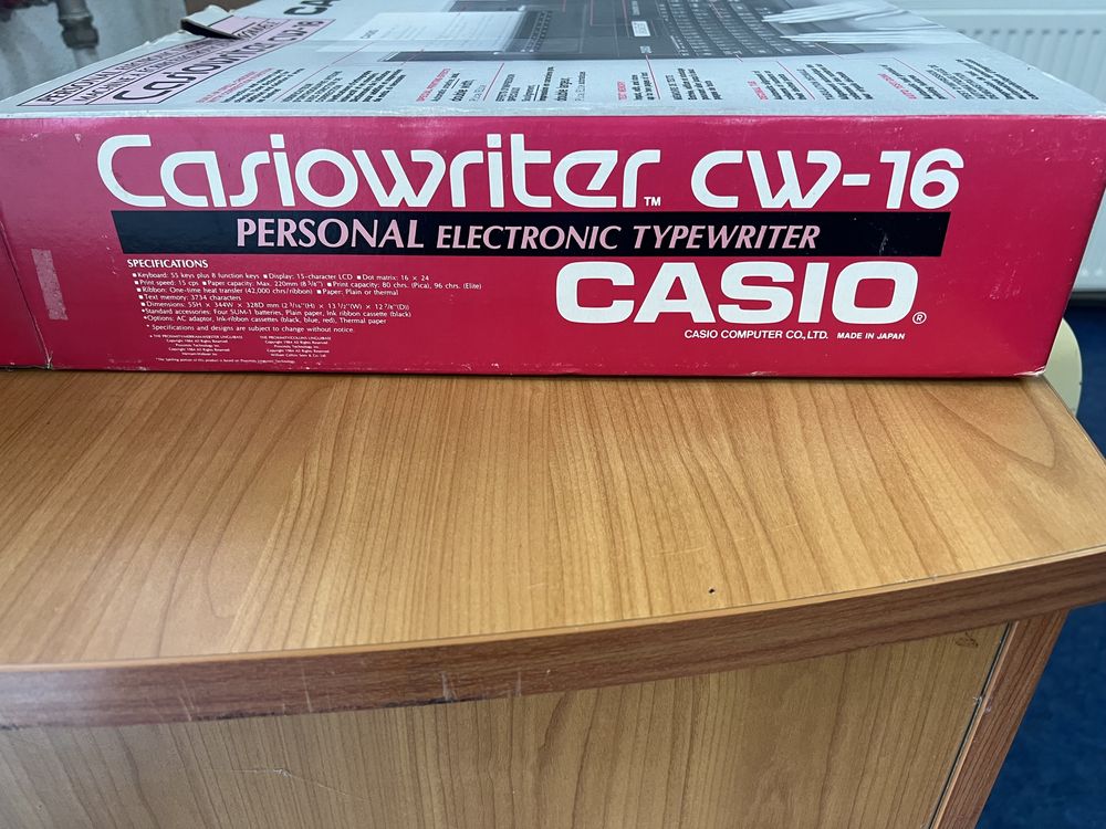 Ретро пишеща машина Casio Writer CW-16