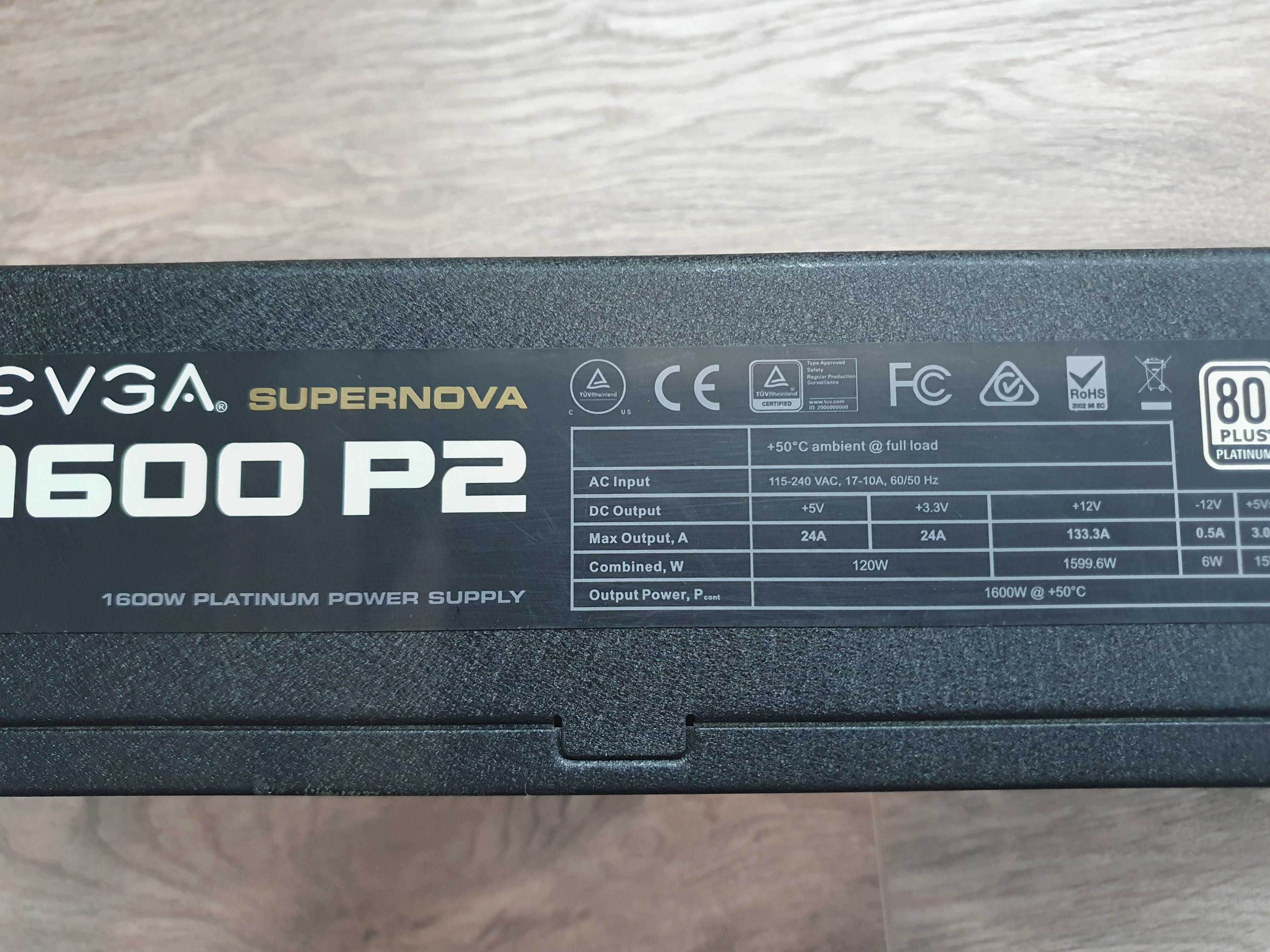 EVGA SuperNOVA 1600 P2 1600W 80 PLUS Platinum и 1  месец гаранция.