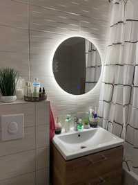 Oglinda baie rotunda, 60 cm, iluminare LED, BUTON TOUCH