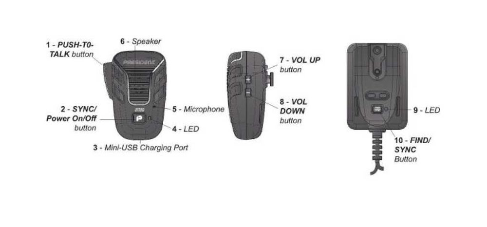 Microfon President Liberty ,pentru statie cb.