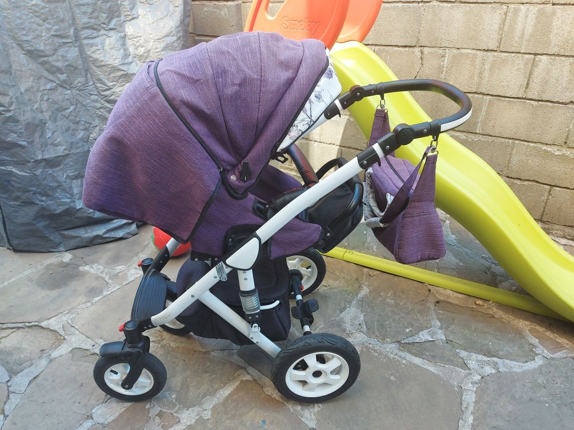 Бебешка комбинирана количка 2в1 DIZAIN BABY Naomi Plus - Виолет