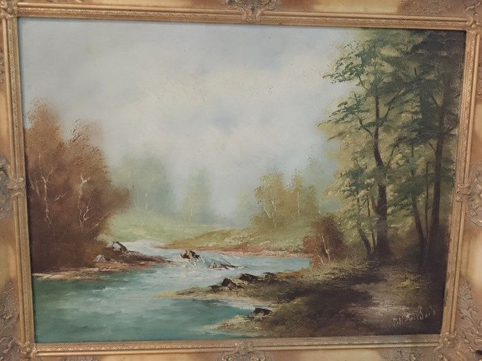 Tablou Ulei pe pânză o lucrare de dimensiuni mar