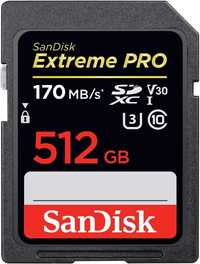 NOU Sigilat SanDisk SDXC Extreme Pro 512GB V30/U3/UHS-I SDSDXXY512G