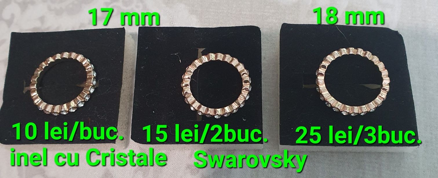 Inele Gold cu pietre Swarovski