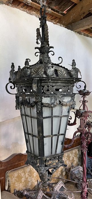 Felinar Fier Forjat *** vintage / antic / vechi / retro ***
