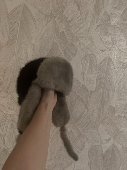 Шапка ушанка норковая