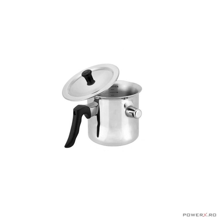 Oala pentru fiert lapte, inox, cu capac, 13.5 cm, 1litri Kinghoff