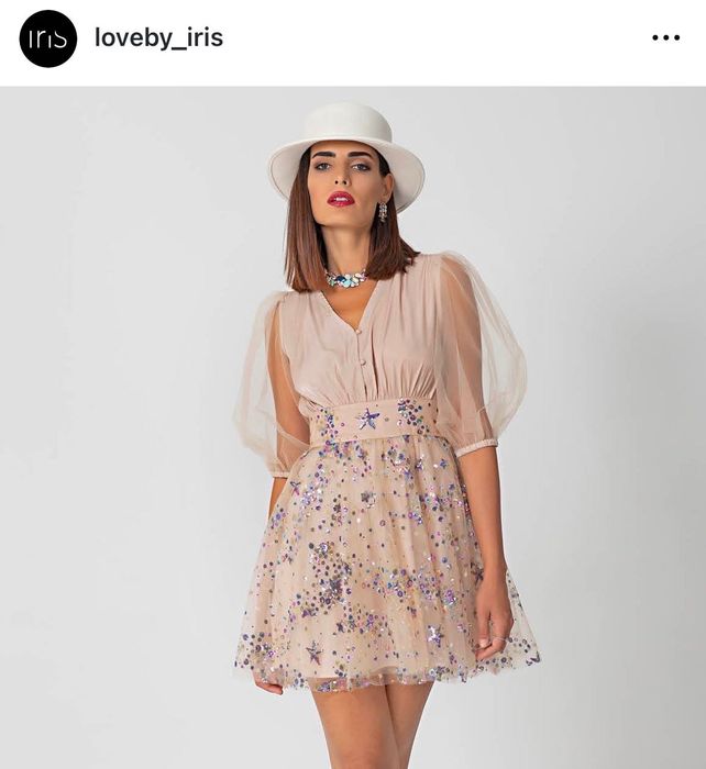 Рокля от сатен и пайети - Love by Iris