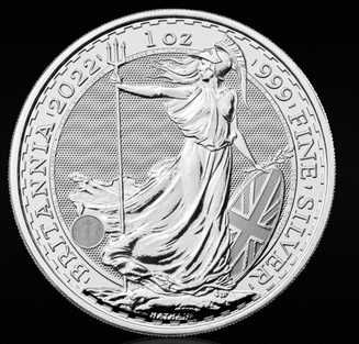 БРИТАНИЯ  Britannia 2022, 1 унция (31,1 грама) сребро, нова монета