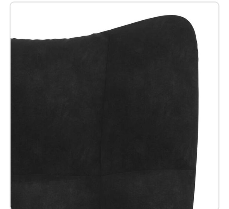 Кресло черно кадифе с мемори пяна 2бр