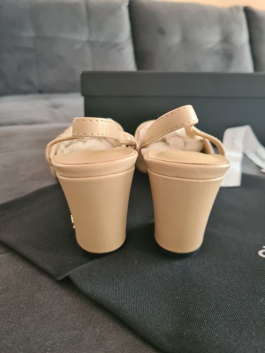 Pantofi Chanel nude - marime 36-40/piele naturala/premium full pack