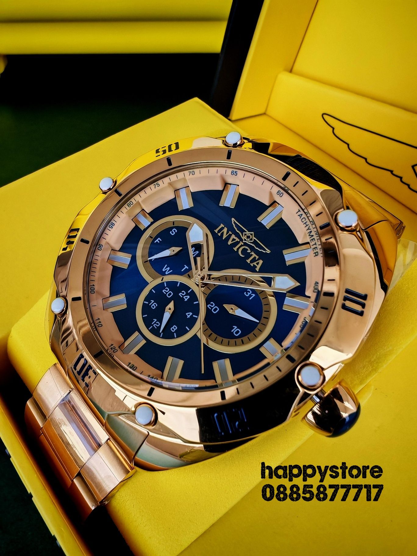 INVICTA Vintage Gold 50 mm, Инвикта нов ръчен часовник