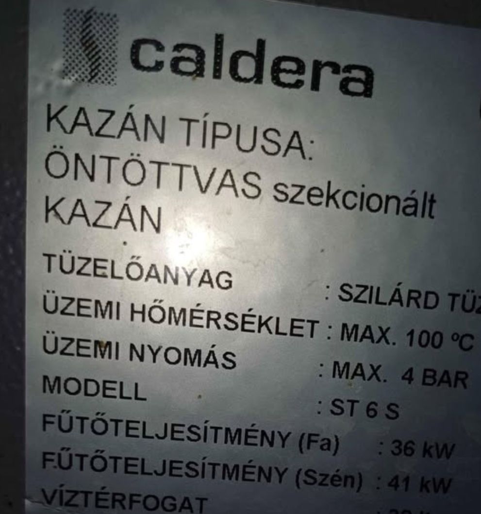 Centrala din fonta,, perfecta fara defecte,pe lemn și carbune 35kw-40k