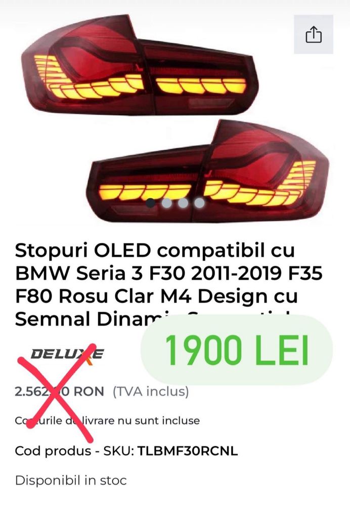 Stopuri g30 , stopuri f30, stopuri golf 6, stopuri f32 oled