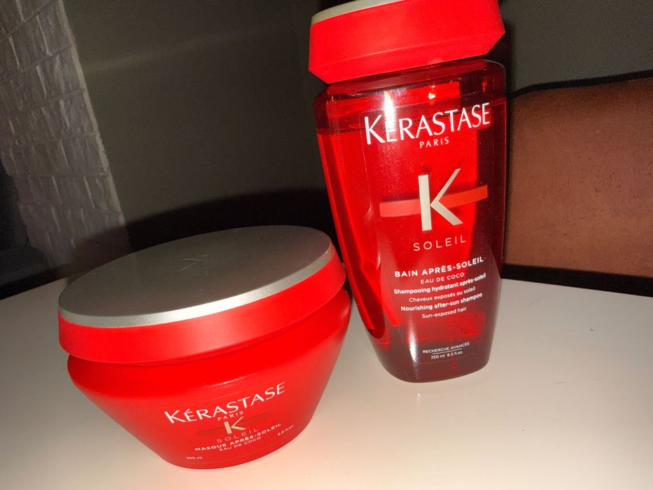 Шампоан, маска и серум Kerastase и moroccanoil