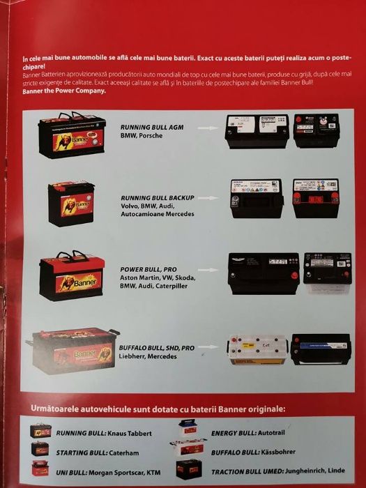 Baterii Auto Banner , , calitate de prim montaj
