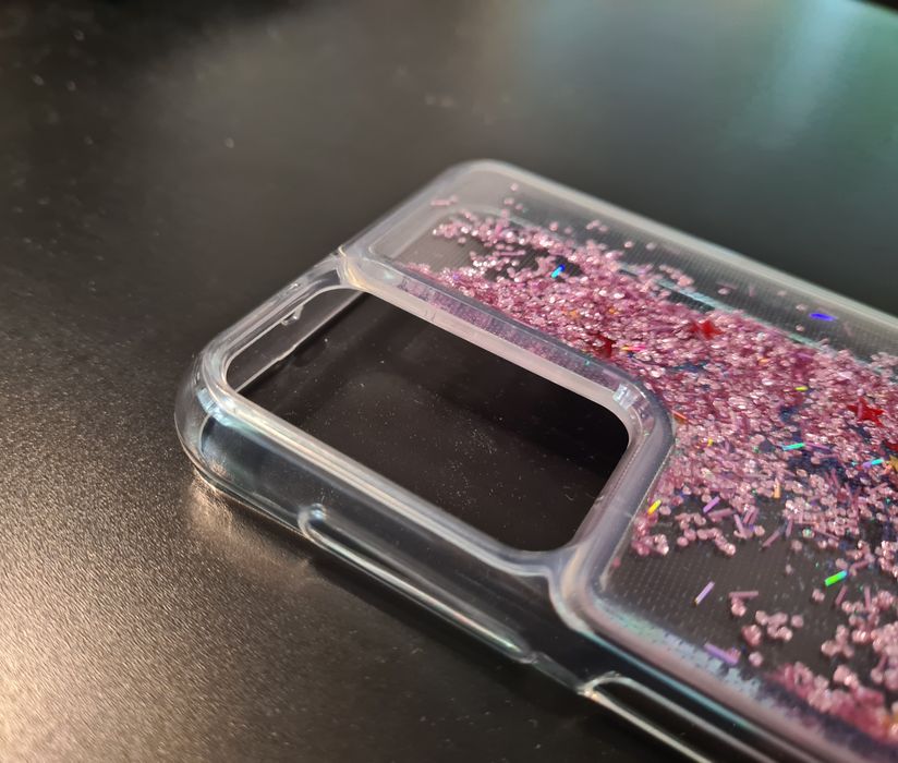 Husa fashion apa si sclipici Samsung A14, A16, A54, A55, A13, S21 Fe