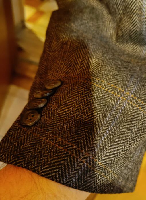 Sacou blazer slim 25 XL de lux Tom Rusborg lana Herringbone 100 %
