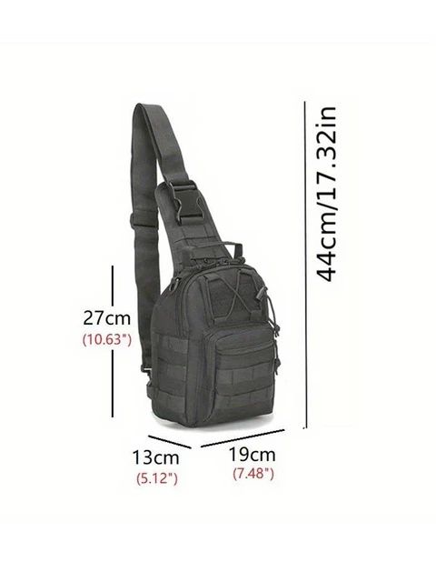Ghiozdan borsetă tactică Molle de piept/spate. Buzunar ascuns mare.