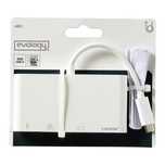 Cablu adaptor USB Evology, CRJ45/VGA/HDMI/USB tip A, 0.2 m, alb