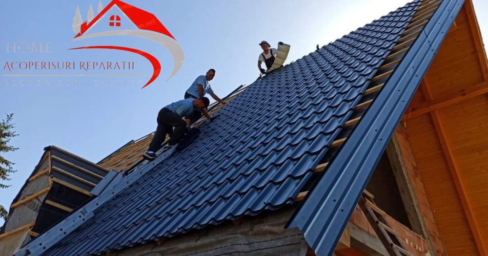 Construcție acoperis, pazie, sageac, montaj accesorii, țiglă metalica