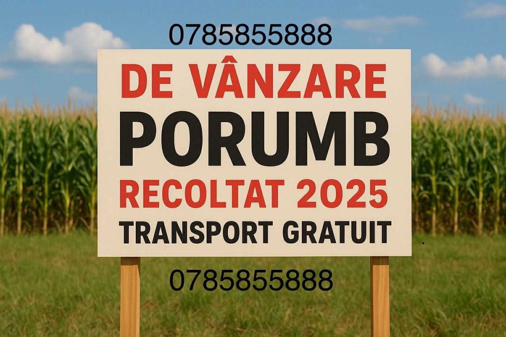 Cereale Recolata 2025 Porumb Grau Orz  Mazare floare Transport Gratuit
