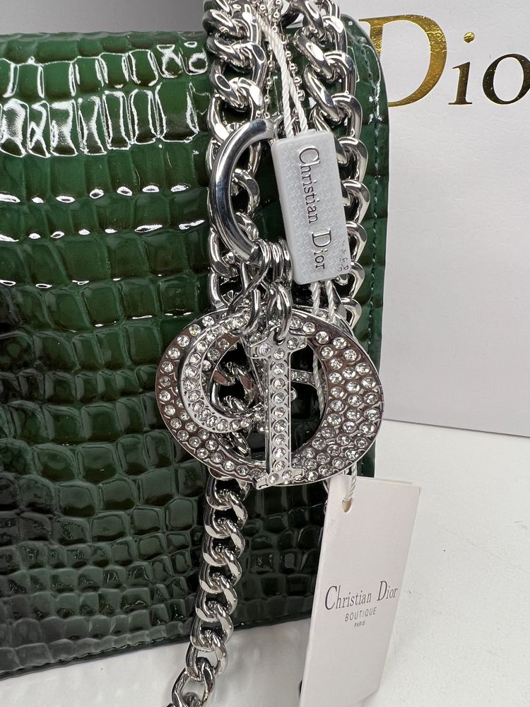 Geanta dior verde crocodil