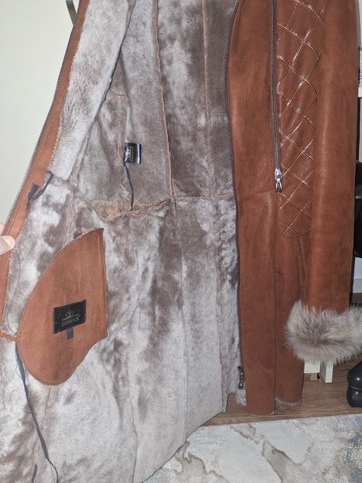 Кожух естествена кожа и косъм