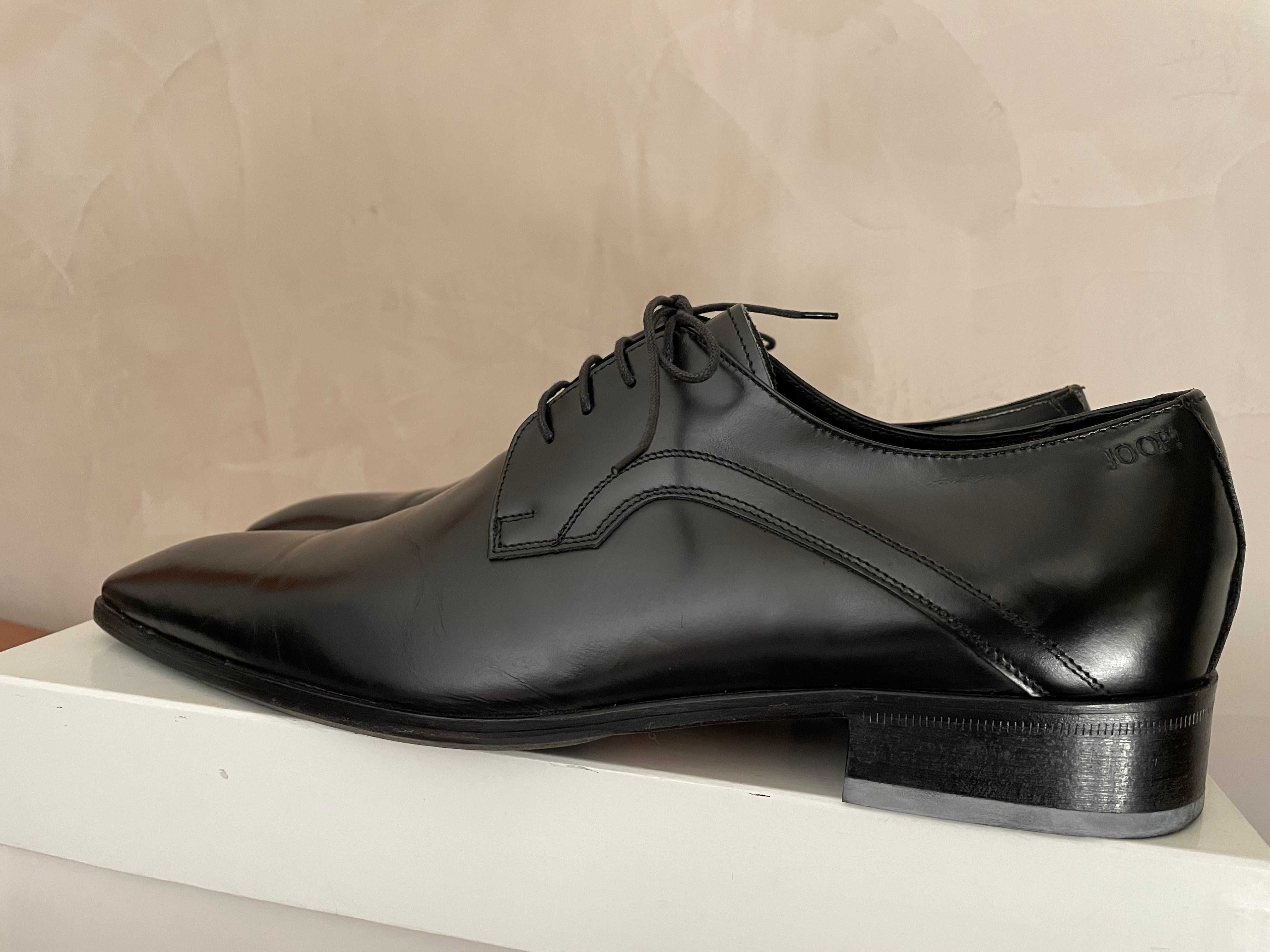 Pantofi eleganti cu siret, din piele neagra, Joop!, marime 44