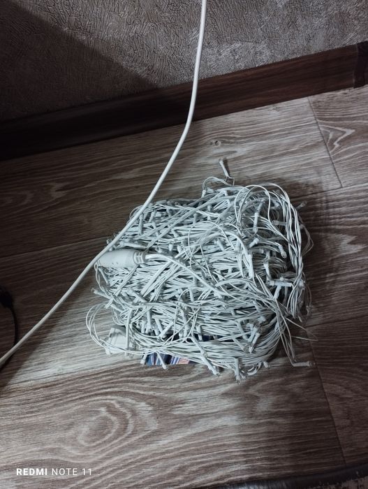 Герлянда 50 метров, свет фуксии.