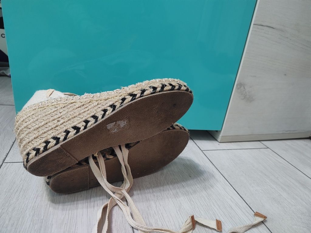 Espadrile de vara cu siret înalt mărimea 38