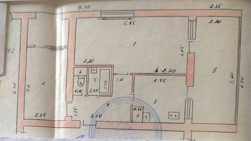 2х комнатная 60м2 на Ц1
