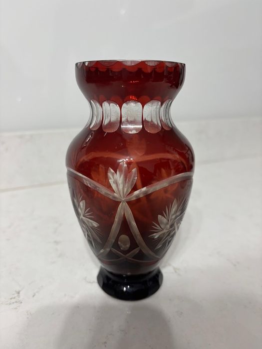 Set sticlă, scrumieră, vază, bombonieră