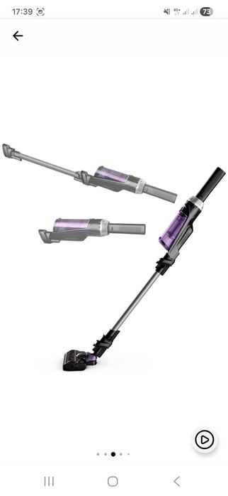 Aspirator vertical fara fir Rowenta X-Nano RH1128WO, 100W, 16.8V