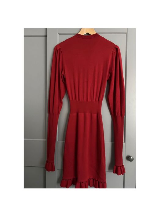 Alexander mcqueen червена рокля