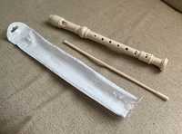 Instrument muzical, fluier baroc bej, lungime 32.5cm