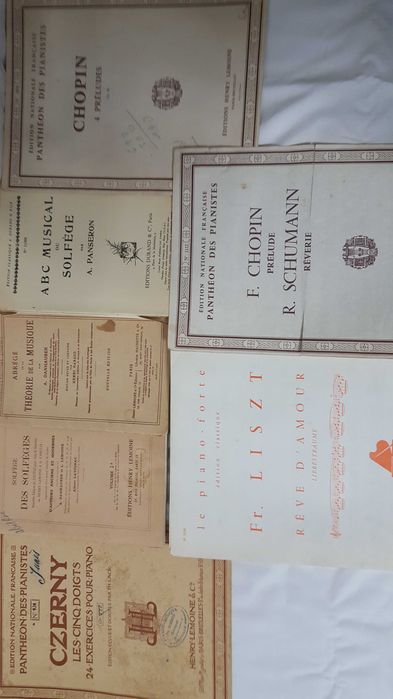 Carti, cursuri, partituri rare- studii pian scoala franceza 1945-1958