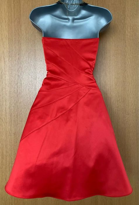 Karen Millen Rochie Ocazie saten matase rosie