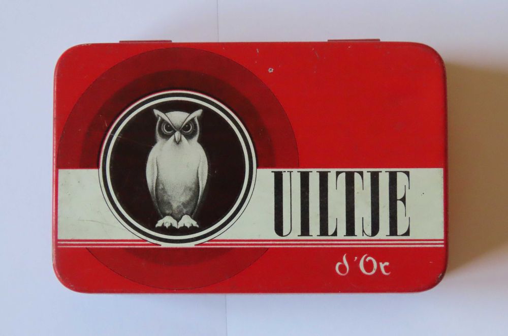 Cutie metalica veche de colectie Uiltje d’Or