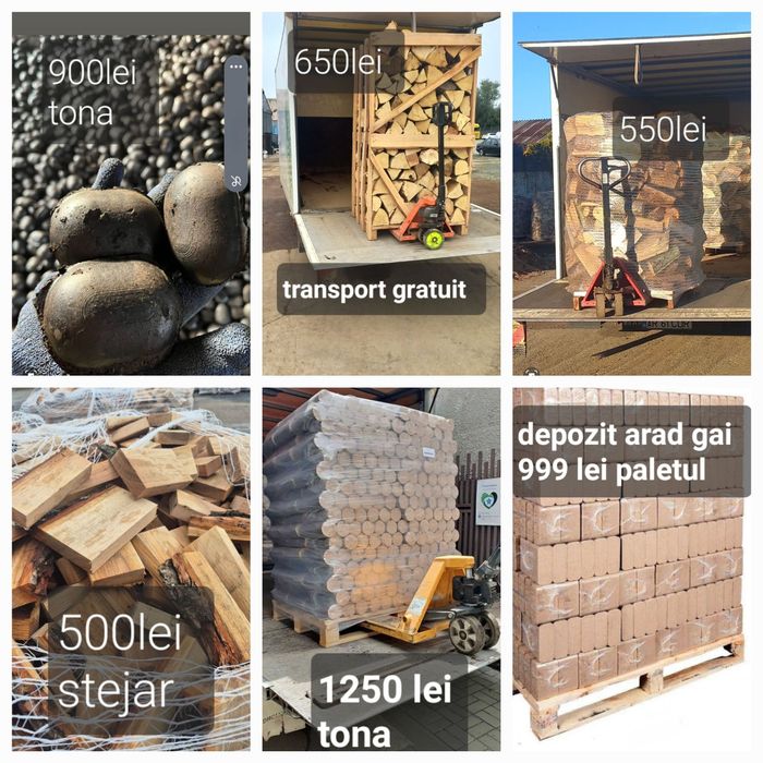 Lemne de foc, carbuni, brichete arad gai