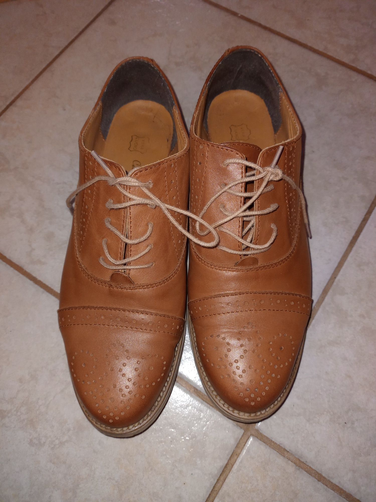 Pantofi piele maro